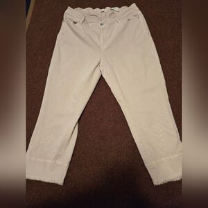 J. Jill Authentic Cut Crop Pants Size 16 With A 23in Inseam Cream